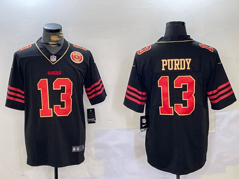 Men San Francisco 49ers #13 Purdy Black Gold 2024 Nike Vapor Limited NFL Jersey style 10274->san francisco 49ers->NFL Jersey
